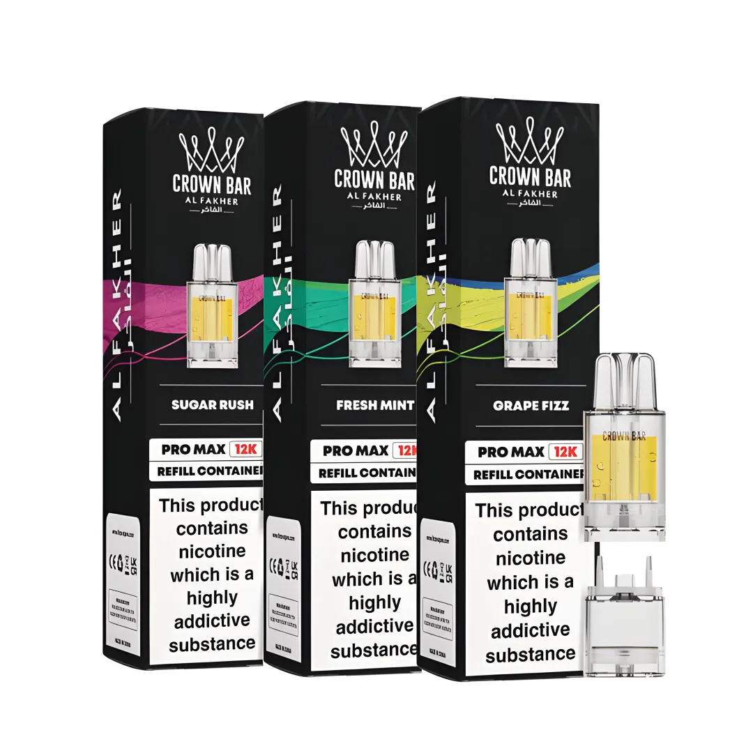 Al Fakher Crown Bar Pro Max 12K Refill Pods | Only £5.99 | Any 3 for £15