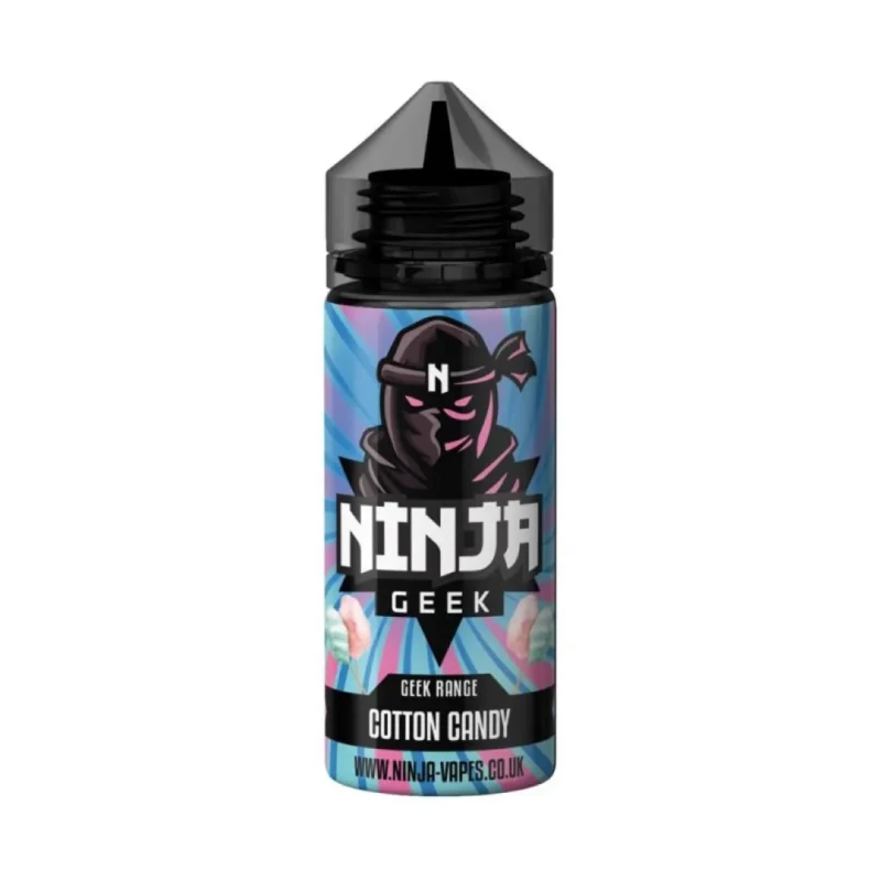 Cotton Candy by Ninja Vapes Geek Range 100ml Shortfill (EXPIRED) | 3 for £3