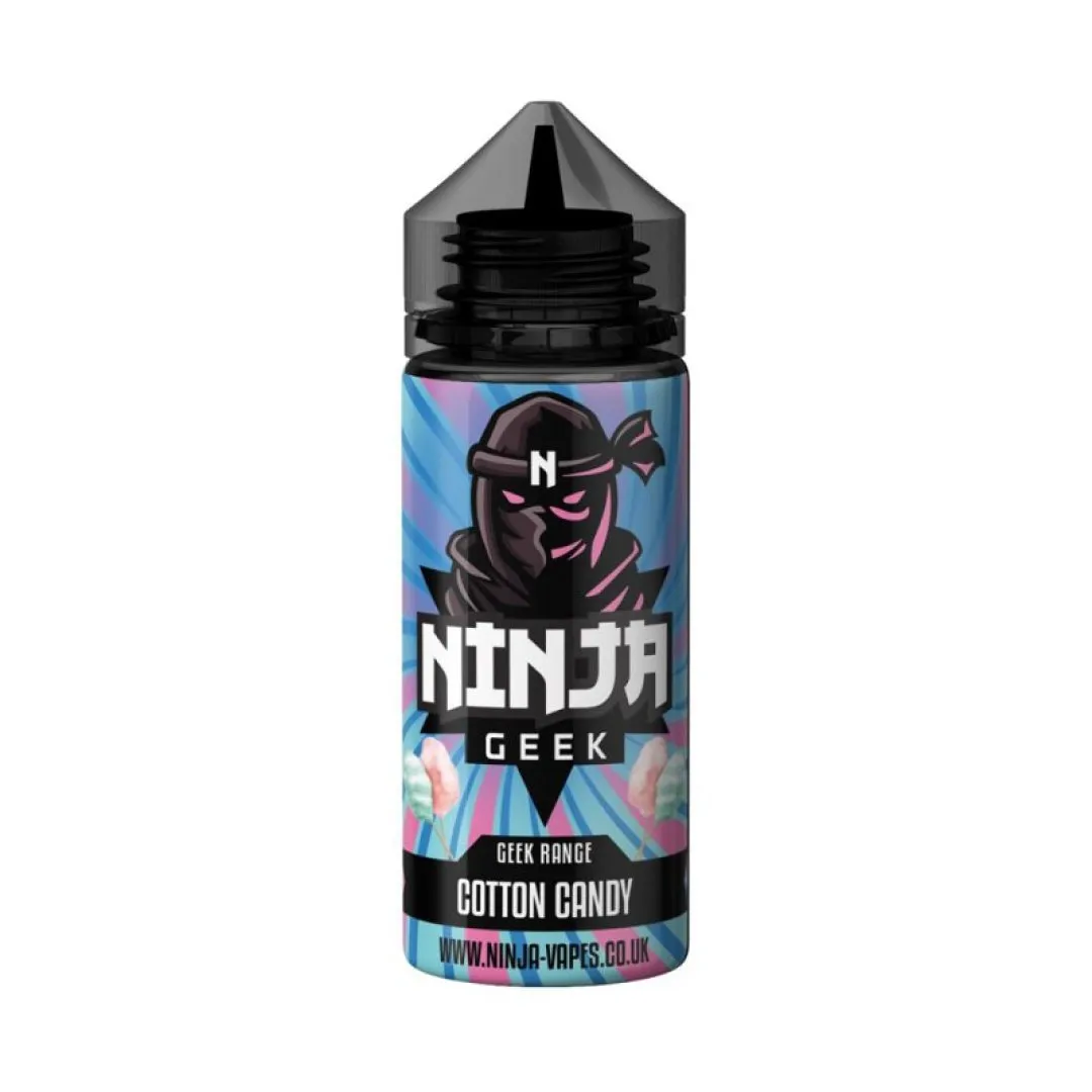 Cotton Candy by Ninja Vapes Geek Range 100ml Shortfill (EXPIRED) | 3 for £3