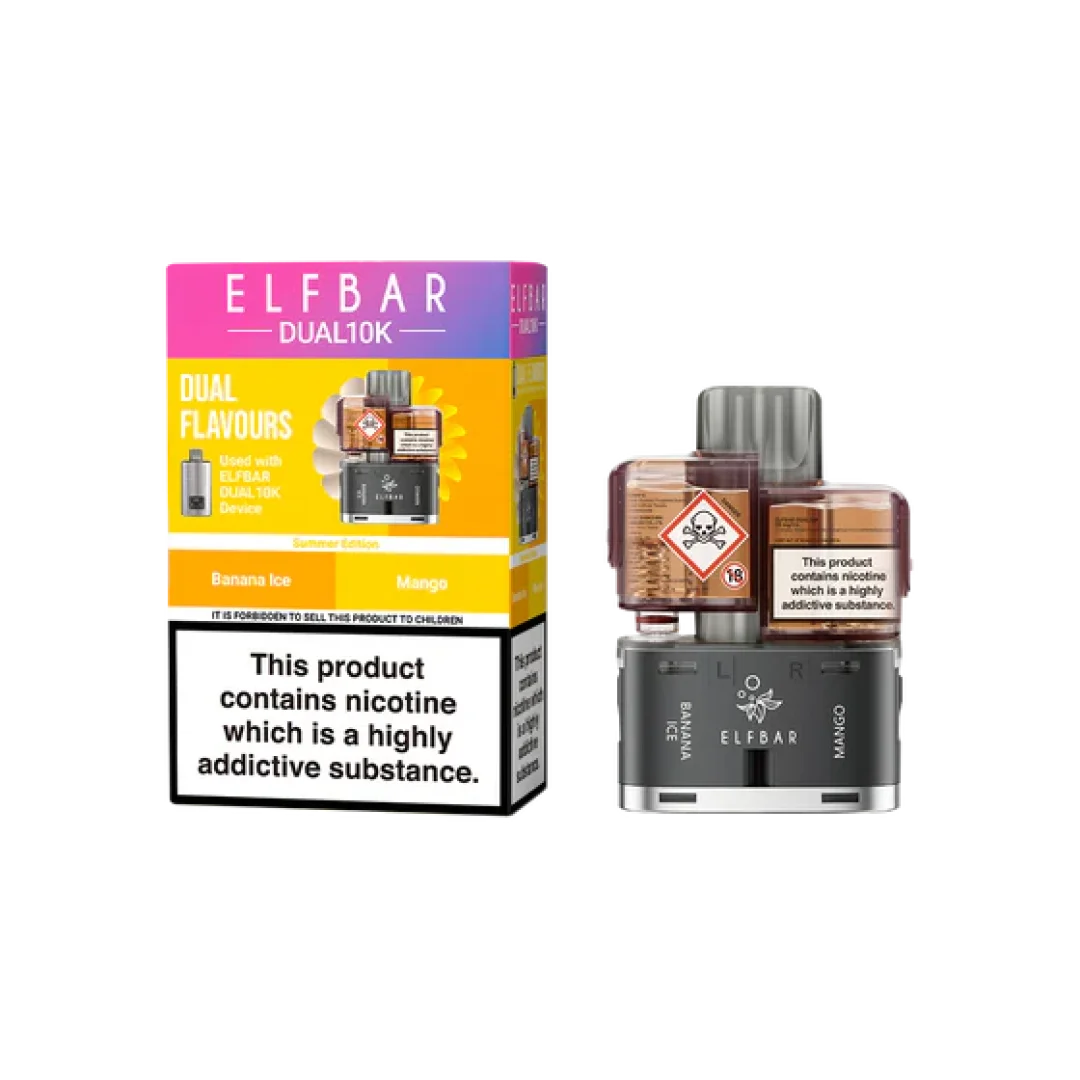 Elf Bar Dual 10K Prefilled Refill Pods | Only £5.99 | Any 3 for £15