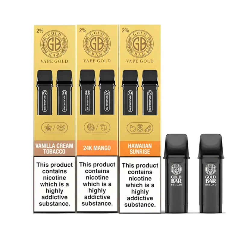Gold Bar Reload Prefilled Pods | Only £2.99 | Any 3 for £8