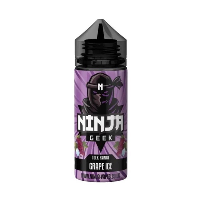 Grape Ice Ninja Vapes Geek Range E-liquid 100ml Shortfill (EXPIRED) | 3 for £3