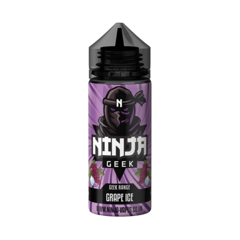Grape Ice Ninja Vapes Geek Range E-liquid 100ml Shortfill (EXPIRED) | 3 for £3