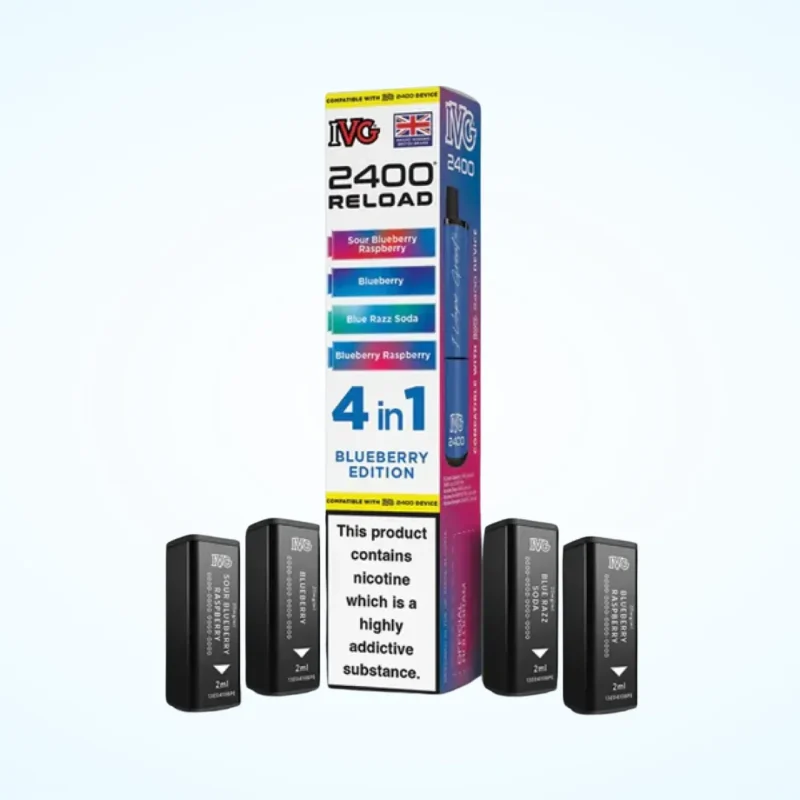 IVG 2400 Reload 4 in 1 Pre-filled Pod – Blueberry Edition