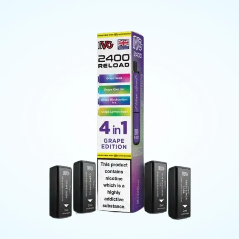 IVG 2400 Reload 4 in 1 Pre-filled Pod – Grape Edition
