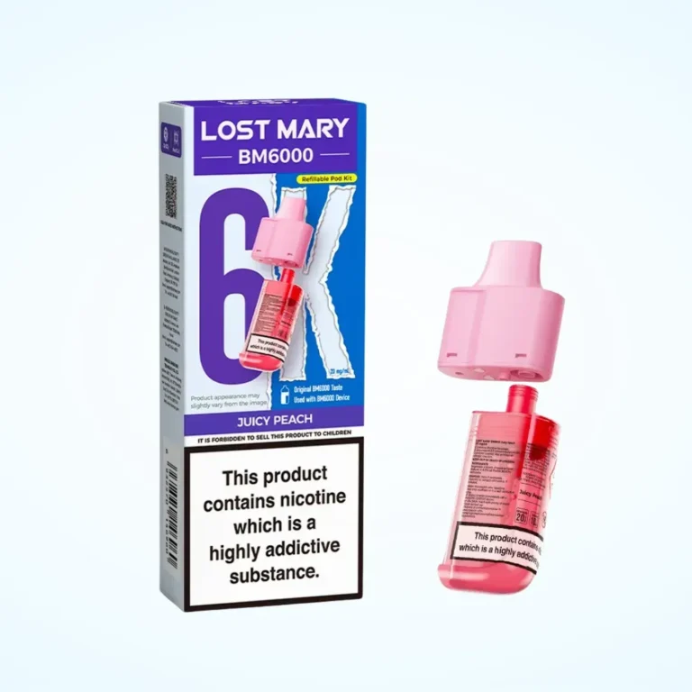Juicy Peach Lost Mary BM6000 Refill Pack Pod