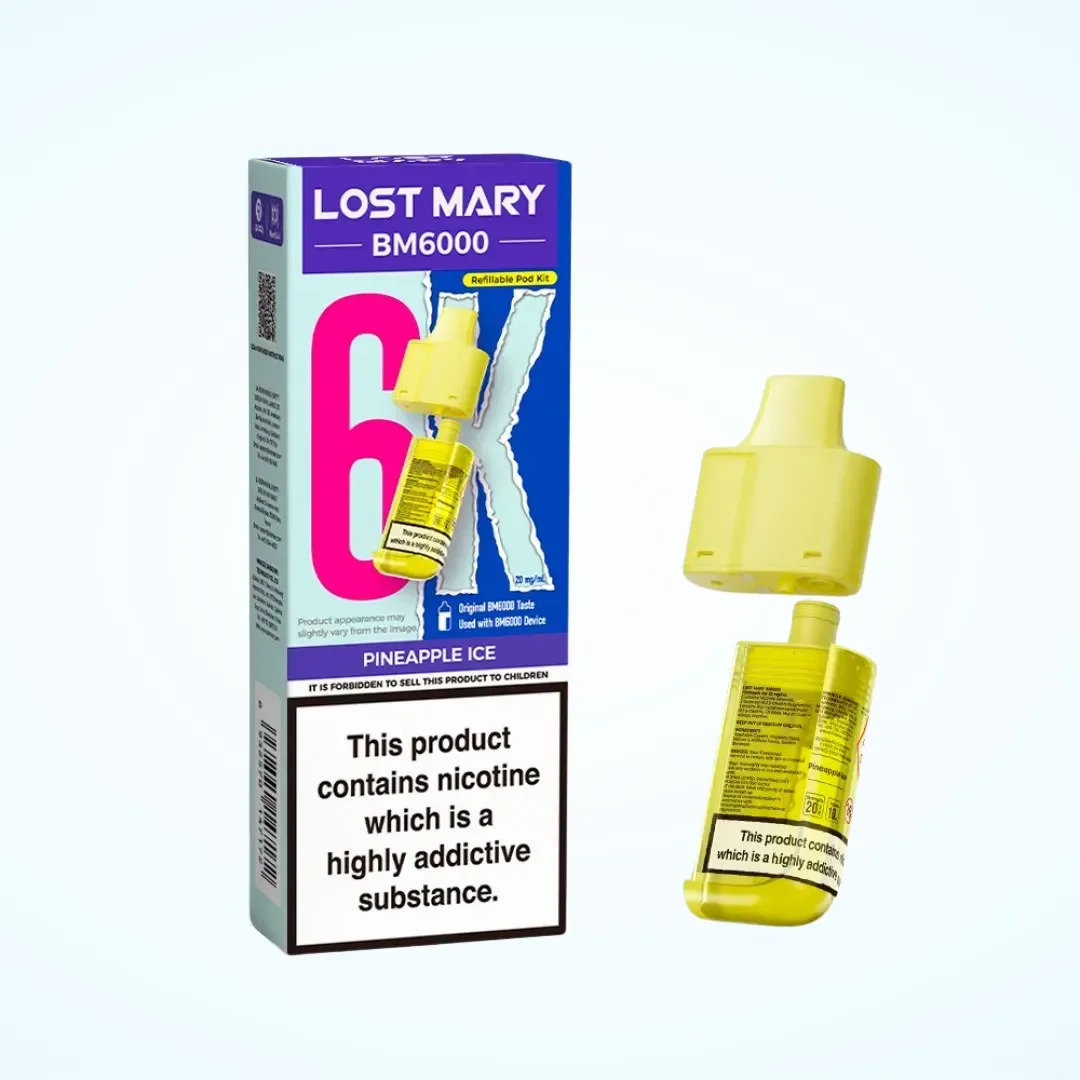 Lost Mary BM6000 Refill Pack Pod by Pineapple Ice