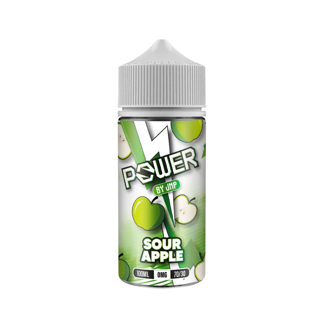 Sour Apple 100ml Shortfill E-liquid Power by JNP