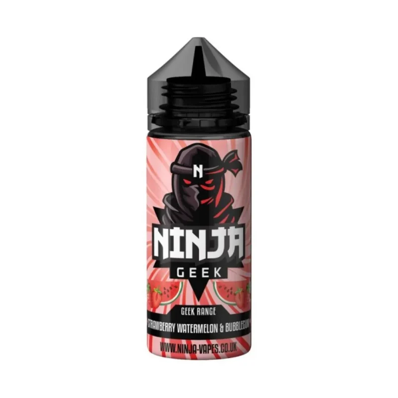 Strawberry Watermelon & Bubble Gum by Ninja Vapes Geek Range 100ml (EXPIRED) | 3 for £3